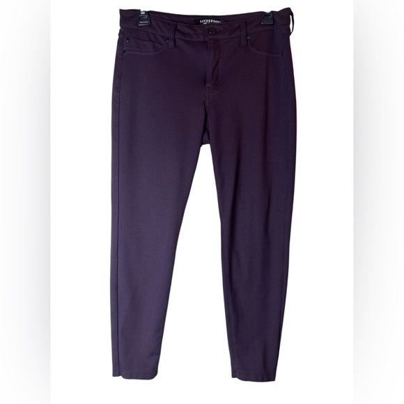 Liverpool Los Angeles Trouser Kelsey Knit Aubergine Purple Size 8/29 Petite - Picture 2 of 9